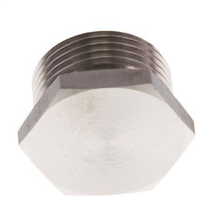 G 1'' Tapón de cierre de acero inoxidable con hexágono exterior 40 Bar