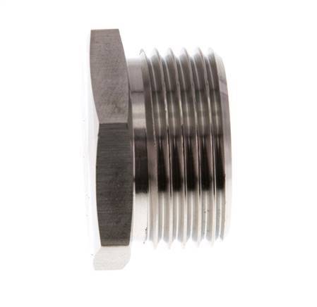 G 1'' Tapón de cierre de acero inoxidable con hexágono exterior 40 Bar