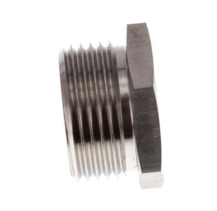 G 1'' Tapón de cierre de acero inoxidable con hexágono exterior 40 Bar