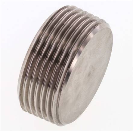 1 1/4'' Tapón de cierre de acero inoxidable con hexágono interior sin cuello 40 Bar
