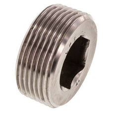 1 1/4'' Tapón de cierre de acero inoxidable con hexágono interior sin cuello 40 Bar