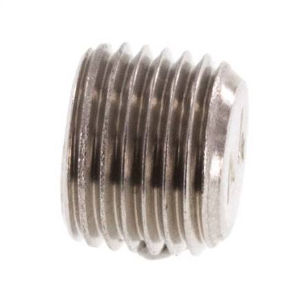 M10x1 Acero inoxidable Tapón de cierre con Hexágono interior sin cuello (cónico) 40 Bar