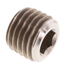 M12x1,5 Acero inoxidable Tapón de cierre con Hexágono interior sin cuello (cónico) 40 Bar