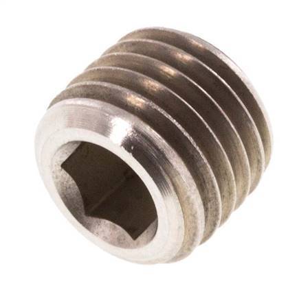 M12x1,5 Acero inoxidable Tapón de cierre con Hexágono interior sin cuello (cónico) 40 Bar