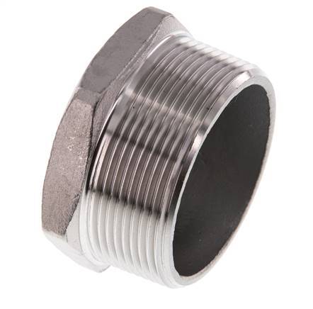 2'' NPT macho Tapón de cierre de acero inoxidable con hexágono exterior 16 Bar