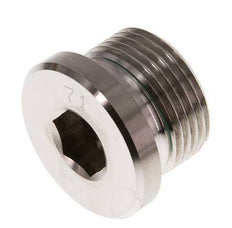 G 3/4'' Macho Tapón de cierre de acero inoxidable con hexágono interior y junta FKM 400 Bar