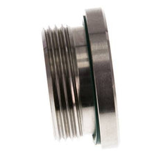 G 1 1/4'' Macho Tapón de cierre de acero inoxidable con hexágono interior y junta FKM 250 Bar