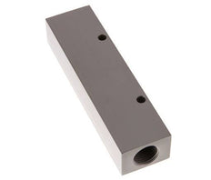 2xG 1/2'' x 4xG 1/4'' Bloque distribuidor de aluminio de una cara 16 barras