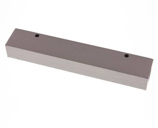 2xG 1/2'' x 6xG 1/4'' Bloque distribuidor de aluminio de una cara 16 barras