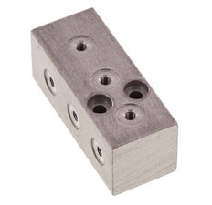 1xG 1/8'' x 9xM3 Bloque distribuidor de aluminio de una cara 16 Bar
