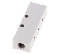 2xG 1/8'' x 3xM5 Bloque distribuidor de aluminio de una cara 16 Bar