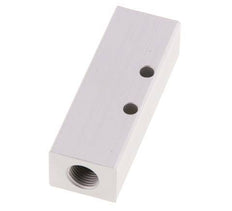 2xG 1/8'' x 3xM5 Bloque distribuidor de aluminio de una cara 16 Bar