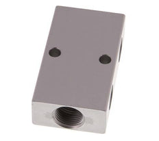 2xG 3/8'' x 4xG 1/4'' Bloque distribuidor de aluminio de doble cara de 16 barras