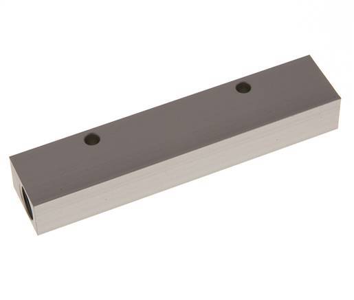 2xG 3/8'' x 4xG 1/4'' Bloque distribuidor de aluminio de una cara 16 barras