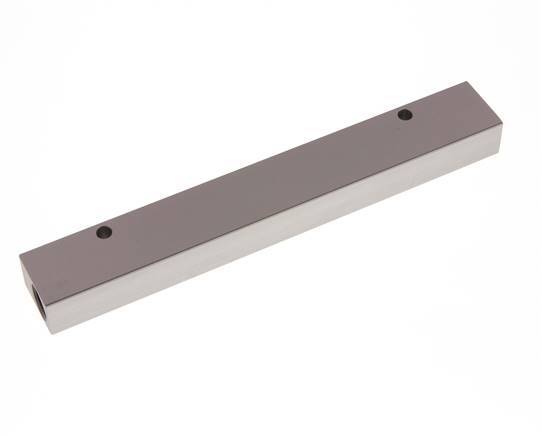2xG 3/8'' x 6xG 1/4'' Bloque distribuidor de aluminio de una cara 16 barras