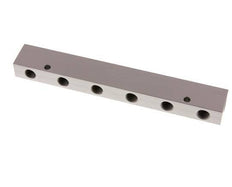 2xG 3/8'' x 6xG 1/4'' Bloque distribuidor de aluminio de una cara 16 barras