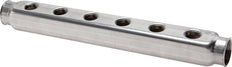 2xG 1'' x 14xG 1/2'' Bloque distribuidor de acero inoxidable de doble cara 10 Bar