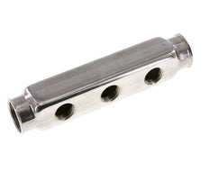 2xG 1'' x 3xG 1/2'' Bloque distribuidor de acero inoxidable de una cara 10 Bar