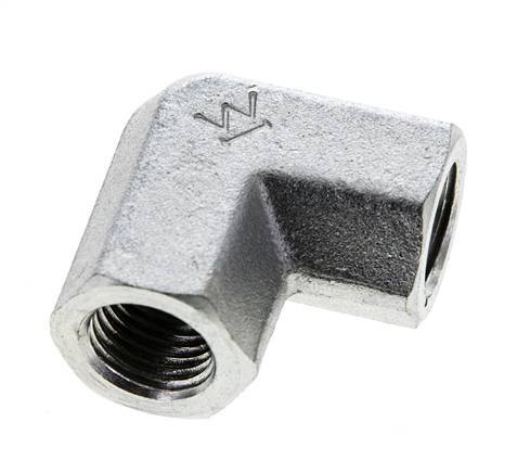 1/4'' NPT Zinc plated Steel 90 deg Elbow Fitting 275 Bar - Hydraulic