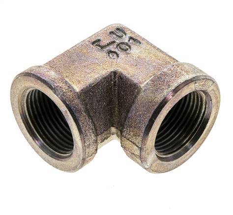 1'' NPT Zinc plated Steel 90 deg Elbow Fitting 140 Bar - Hydraulic