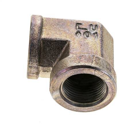 1'' NPT Zinc plated Steel 90 deg Elbow Fitting 140 Bar - Hydraulic