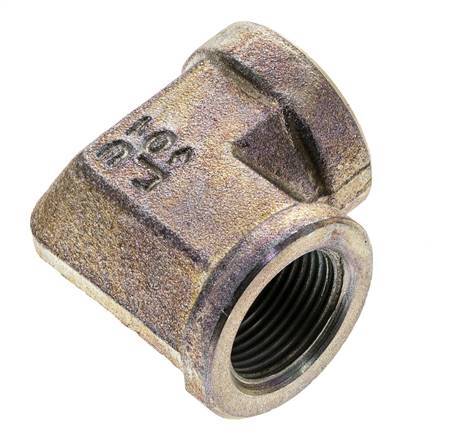 1'' NPT Zinc plated Steel 90 deg Elbow Fitting 140 Bar - Hydraulic