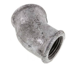 Rp 1/2'' Zinc plated Cast iron 45 deg Elbow Fitting 25 Bar [2 Pieces]