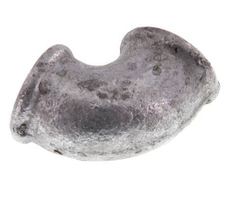Rp 3/8'' Zinc plated Cast iron 90 deg Elbow Fitting 25 Bar [5 Pieces]