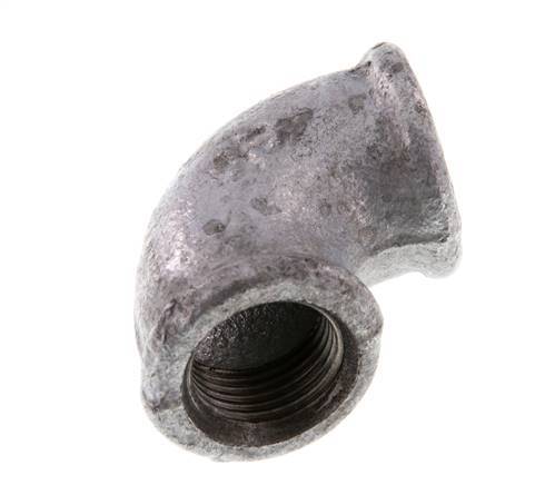 Rp 3/8'' Zinc plated Cast iron 90 deg Elbow Fitting 25 Bar [5 Pieces]