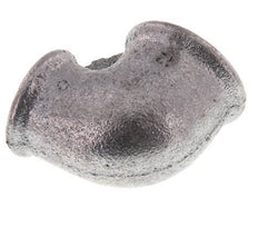 Rp 1'' x Rp 3/4'' Zinc plated Cast iron 90 deg Elbow Fitting 25 Bar [2 Pieces]