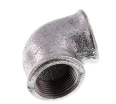 Rp 1'' Zinc plated Cast iron 90 deg Elbow Fitting 25 Bar [2 Pieces]