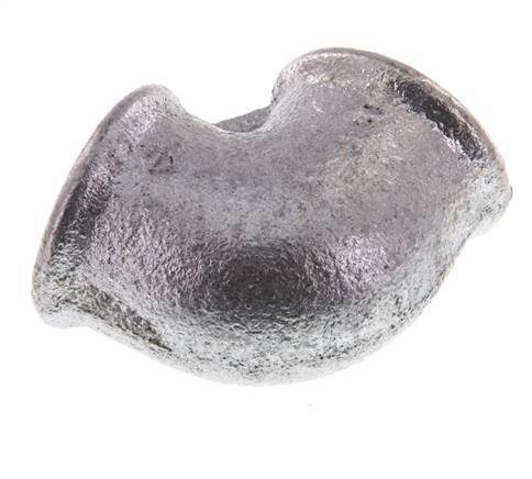 Rp 1'' Zinc plated Cast iron 90 deg Elbow Fitting 25 Bar [2 Pieces]