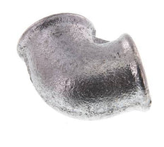 Rp 1'' Zinc plated Cast iron 90 deg Elbow Fitting 25 Bar [2 Pieces]