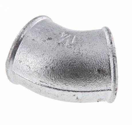 Rp 1 1/4'' Hierro fundido galvanizado Codo de 45 grados 25 Bar