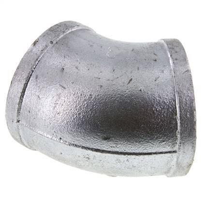 Rp 3'' Hierro fundido galvanizado Codo de 45 grados 25 Bar