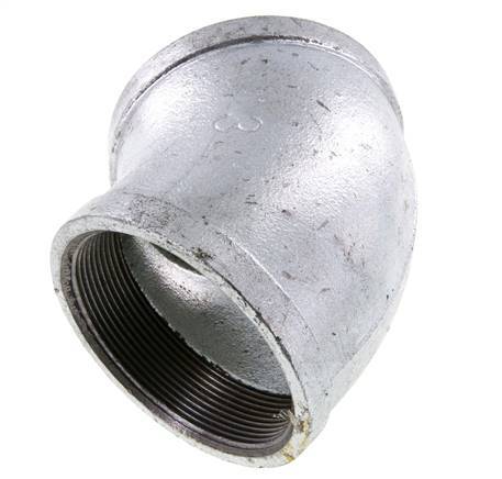 Rp 3'' Hierro fundido galvanizado Codo de 45 grados 25 Bar