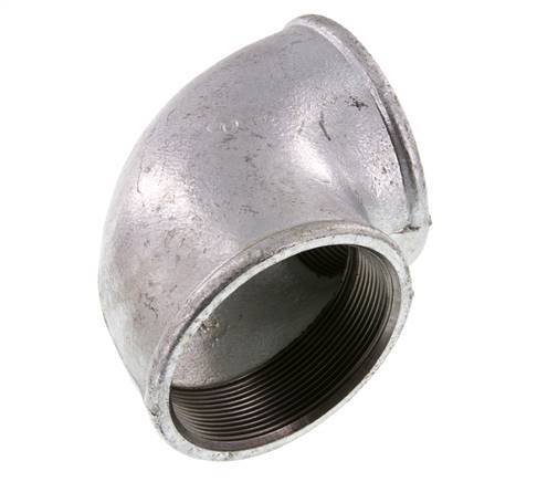 Rp 3'' Hierro fundido galvanizado Codo de 90 grados 25 Bar