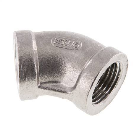 Rp 1/2'' Acero inoxidable 45 grados Codo 16 Bar