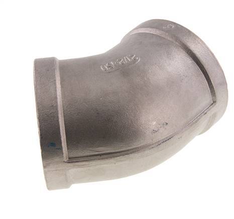 Rp 2 1/2'' Stainless steel 45 deg Elbow Fitting 16 Bar