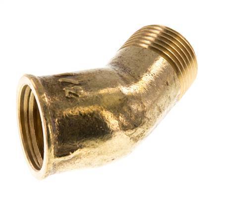 Rp 1/2'' x R 1/2'' F/M Brass 45 deg Elbow Fitting 16 Bar