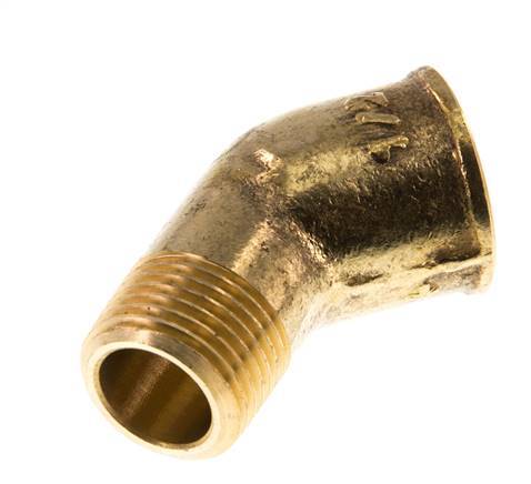 Rp 1/2'' x R 1/2'' F/M Brass 45 deg Elbow Fitting 16 Bar