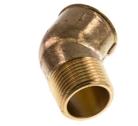 Rp 1'' x R 1'' F/M Brass 45 deg Elbow Fitting 16 Bar