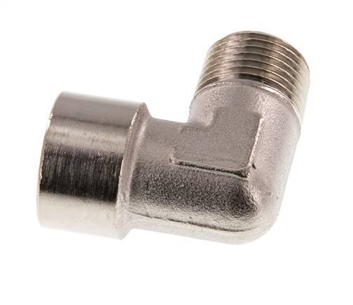 G 1/2'' x R 1/2'' F/M Codo de 90 grados de latón niquelado 16 Bar