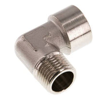 G 1/2'' x R 1/2'' F/M Codo de 90 grados de latón niquelado 16 Bar