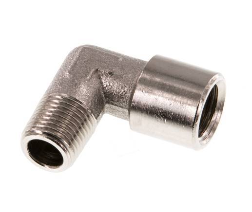 G 1/8'' x R 1/8'' F/M Nickel plated Brass 90 deg Elbow Fitting 16 Bar [5 Pieces]