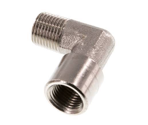 G 1/8'' x R 1/8'' F/M Nickel plated Brass 90 deg Elbow Fitting 16 Bar [5 Pieces]