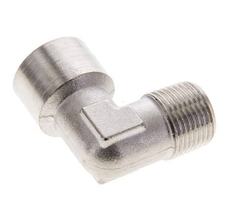 G 3/8'' x R 3/8'' F/M Nickel plated Brass 90 deg Elbow Fitting 16 Bar [2 Pieces]