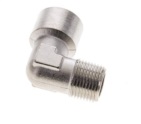 G 3/8'' x R 3/8'' F/M Nickel plated Brass 90 deg Elbow Fitting 16 Bar [2 Pieces]