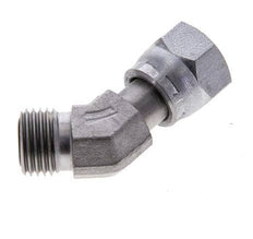 UNF 9/16''-18 x UNF 9/16''-18 F/M Codo de acero galvanizado de 45 grados ORFS 630 Bar - Hidráulico