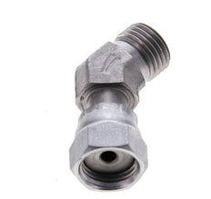 UNF 9/16''-18 x UNF 9/16''-18 F/M Codo de acero galvanizado de 45 grados ORFS 630 Bar - Hidráulico